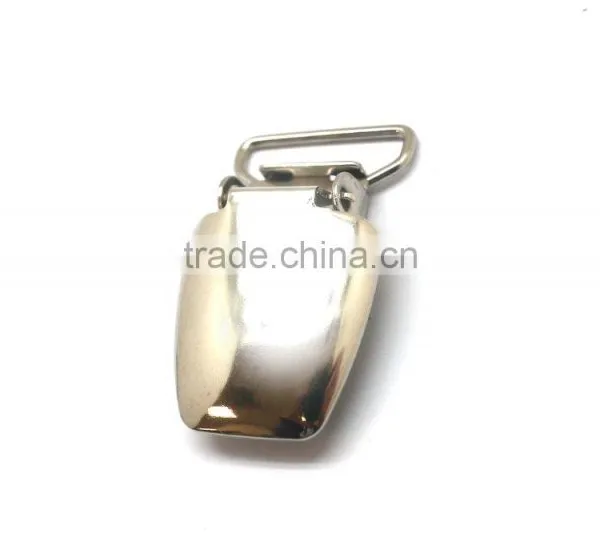 3/4" Wire Loop, High Quality Stamping Steel Metal Suspender Clip With Plastic Teeth Inside for Garment, Cloth Clip photo-2