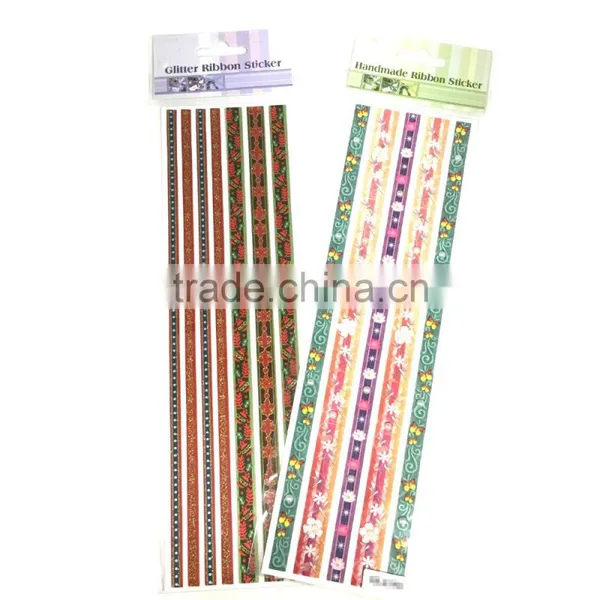 New Design Handmade Ribbon Sticker, Ribbon Sticker With Plastic Pearl and Follow, photo-6