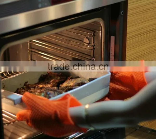 Heat Resistant Bbq Silicone Grill Gloves Funny Oven Mitts Cooking Kitchen Glove photo-2