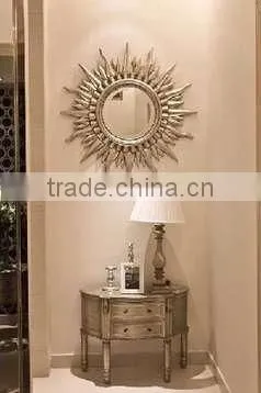 Competitive Price Decorative Gold Sun Shaped Wall Mirror photo-2