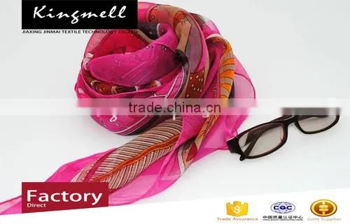 Custom Top End Digital Print Silk Scarf for Female in Spring photo-2