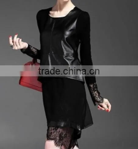 Latest Long Design Ladies Fashion a Line Skirt/Neck Waist Zipper Skirt photo-2
