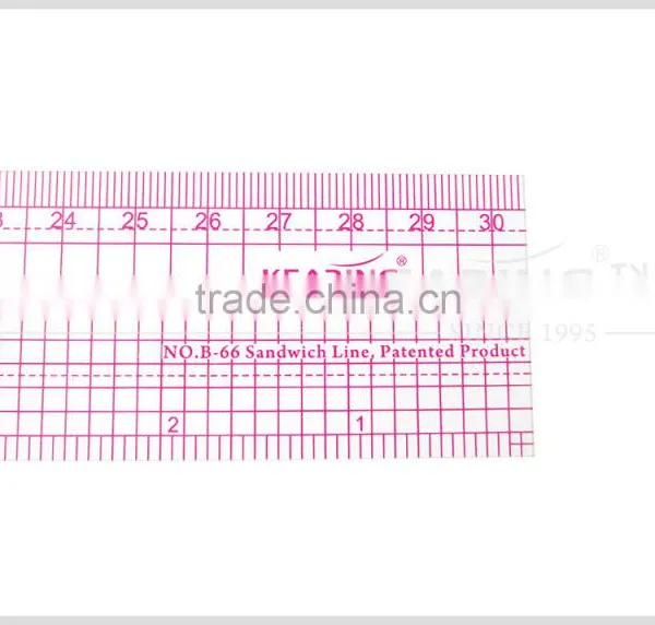 Kearing Brand Sandwich Printing 1.2mm Thick Flexible Plastic Garment Ruler for Fashion Designers to Making Sewing #B-66 photo-2