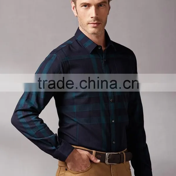 Egyptian Cotton Plaid Men Shirt SHL101 photo-4