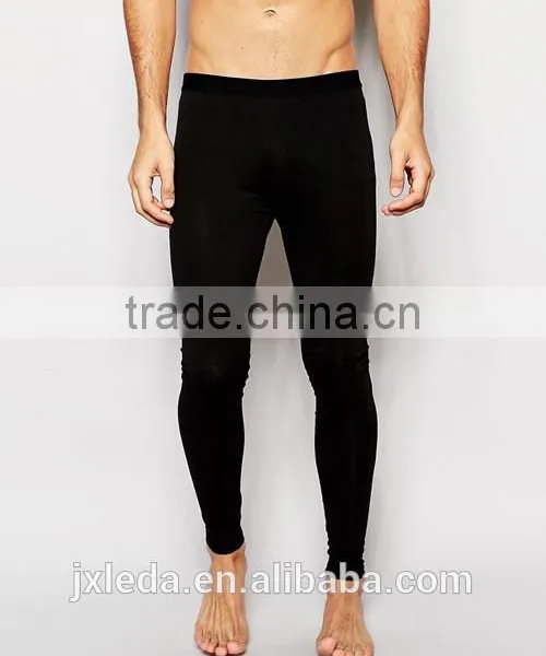 Men Black Soft Loungewear Fitness Wear Leggings OEM Custom Factory in China photo-4