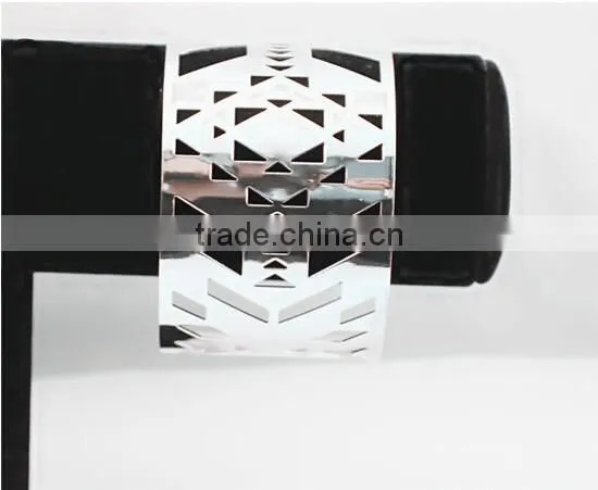 2015 Fashion Metal Gold Hollow Open Bangle Jewelry Adjustable photo-6