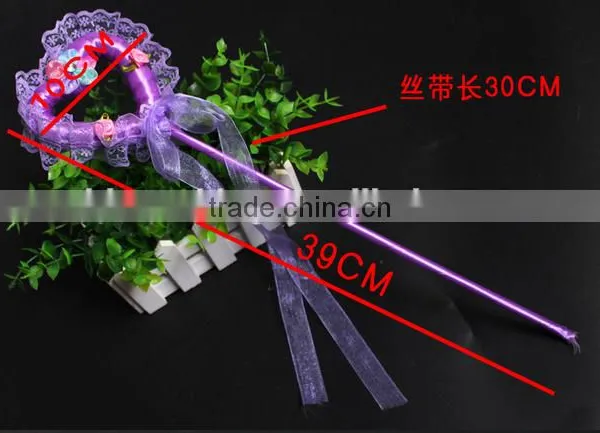 Party Halloween Princess Magic Fairy Wand Love Heart Shape Plastic Little Girls Fair Wands for 2016 Festival Promotion Gifts photo-2