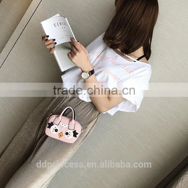 New Arrival Girl Shoulder Bag Soft PU Pink Bag Animal Cartoon Cheap Child Bag photo-5