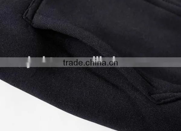 Good Quality Custom 100% Cotton Plain Black Hoodies Made in China photo-5