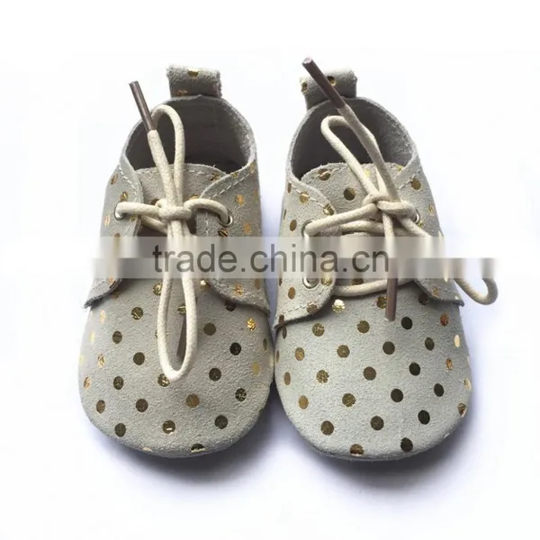 Suede Moccasins Tie Baby Shoes Camp Leather Baby Shoes photo-4