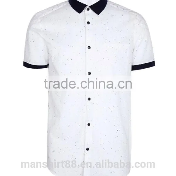 2017 New Design Custom Slim Fit Short Sleeve Shirts photo-3