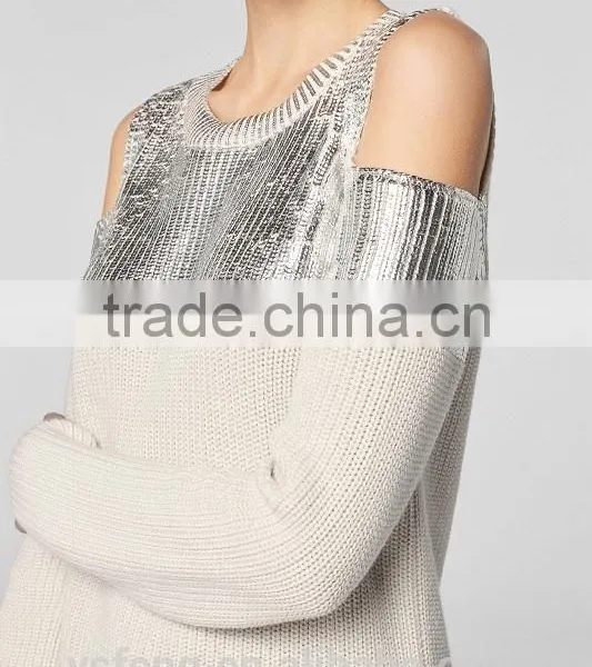 Sexy Design Sweater Knitted Top For Ladies photo-2