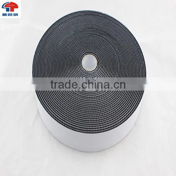 Black 2 in 1 Hook and Loop , White Adhesive Backed Hook & Loop Fastener Tape photo-2