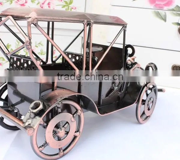 Handmade Tinplate Antique Style Metal Model Car photo-5