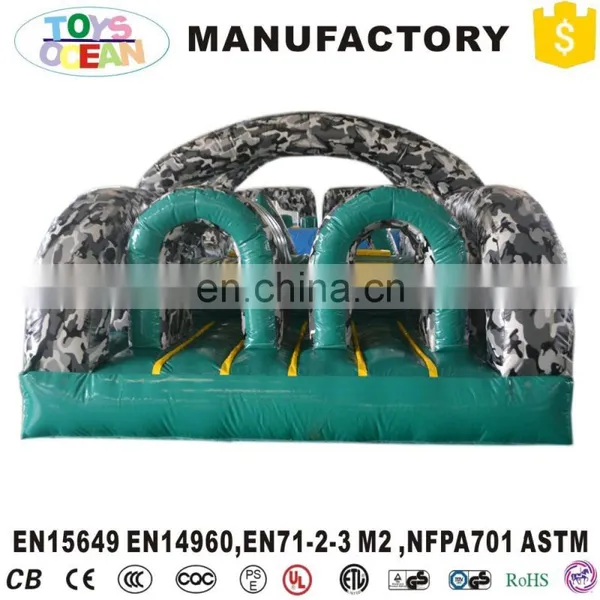 Funny Inflatable Camouflage Obstacle For Boys Playground Toys On Sale photo-3