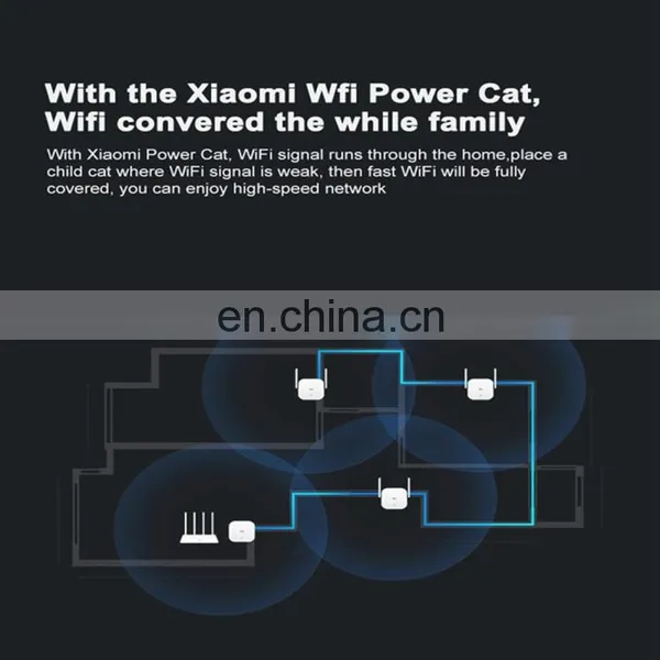 Original Xiaomi WiFi Electric Power Cat WiFi Repeater 300Mbps 2.4GHz Wireless Range Extender Router ,free Sample Free Shipping photo-3