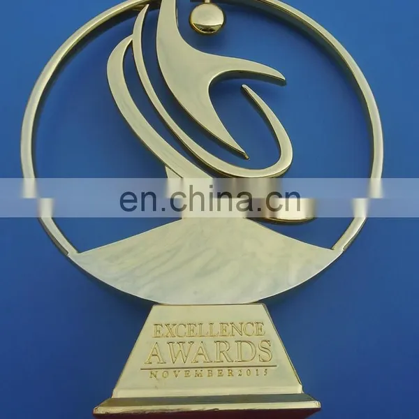 Golden Excellence Awards Metal Trophy for Wholesale photo-2