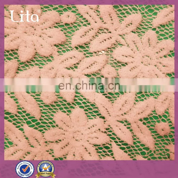 100%polyester Material 58/60"width Lace Fabric photo-5