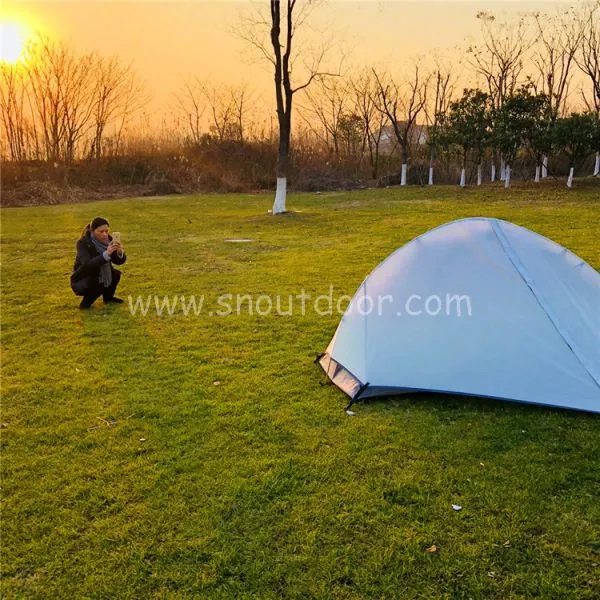 1 Man Tent ZP015 White Backpacking Double Layer Aluminium Tents photo-2