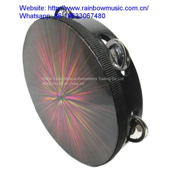 Hot Sale Tambourine Hand Drum Percussion Instruments Jingle Shaker Rhythm Instruments photo-2