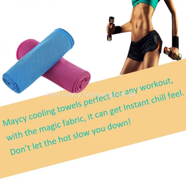 microfiber poly sports cooling ice chilly towel,  marathon running camping yoga travel towel