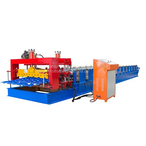 HY Glazed Tile Roll Forming Machine with PLC Control Box