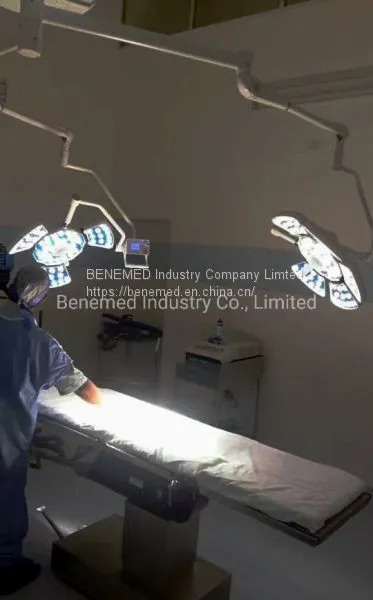 Ceiling Mounted Shadowless LED Surgical Lamp Double Dome V6+6 photo-3