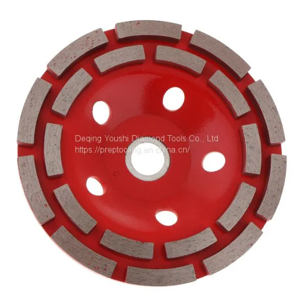 OD115mm Double Row Diamond Double Row Grinding Cup Wheels for Stone and Concrete photo-2