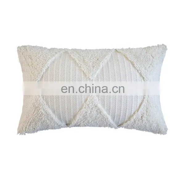 Wholesale Home Decoration Machine Woven Custom Tufted Pillow Cover Luxury White Throw Sofa Cushion Cover photo-6