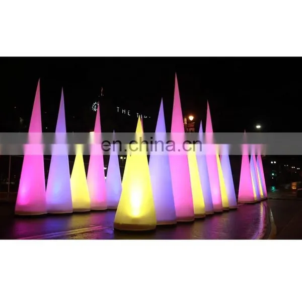 LED Lighting Cone Props Decorative White Glow Inflatable Tusk Tube for Wedding Party photo-4