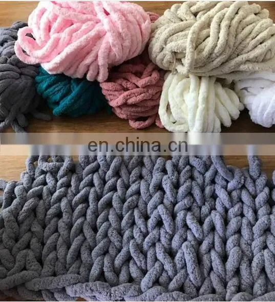 YUANYUAN Jiangsu Wholesale Chenille Thick Chunky Yarn For Cat Beds Dog Beds photo-3