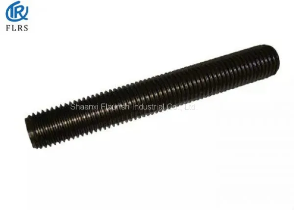 M4 - M48 Double Ended Bolt , Carbon Steel Full Thread Stud Bolt Black Color photo-2