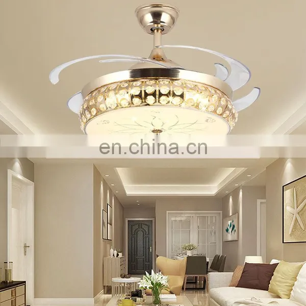 Decorative Invisible Ceiling Fan Light With Hidden Blades Remote Control for Living Room photo-3