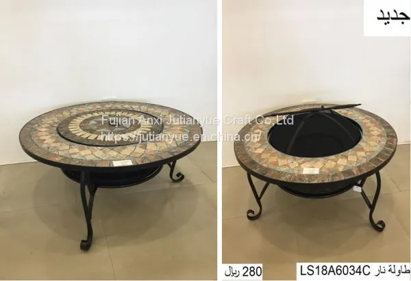 Outdoor Metal Brazier Square Table Firepit Garden Patio Heater/BBQ/Ice Pit With Waterproof Cover (Fire Pit & Grill) photo-2