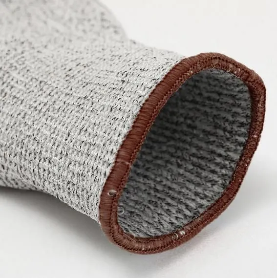 Anti Cut Level 5 HPPE Fiberglass Liner PU Coated Cut Resistant Gloves With CE EN388 4543C photo-5