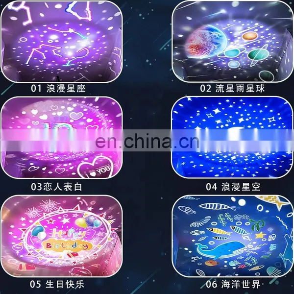 Battery Operated Night Light Starry Sky Projector Lamp for Sleep Trainer photo-2