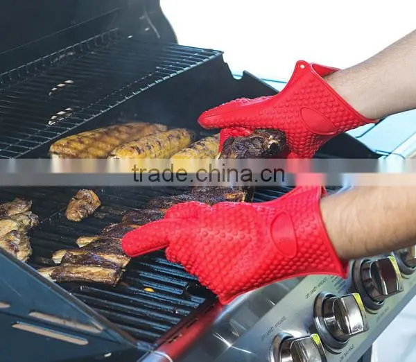 Silicone Heat-resistant Grilling Oven Baking Gloves photo-5