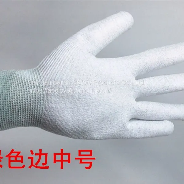 Factory Price Hand Protective ESD PU Palm Coated Glovess photo-2
