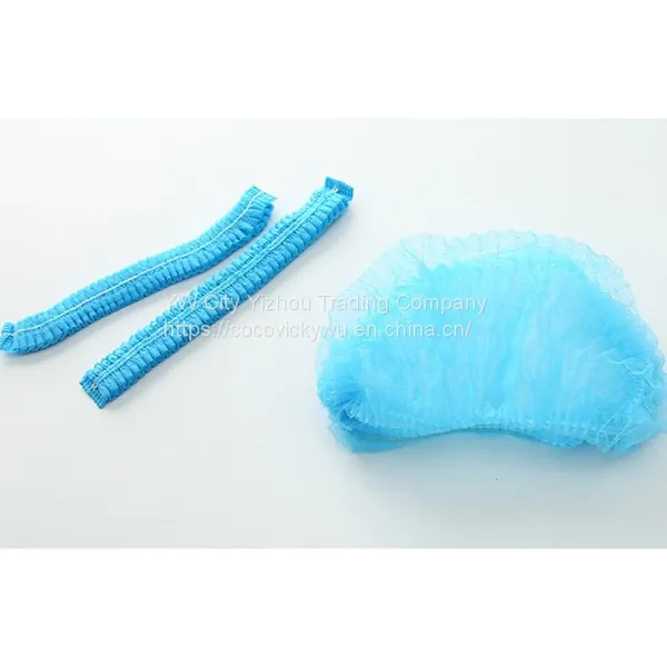 OEM Colors Strip Clip Cap Bouffant Head Cover Hair Net Blue Hospital Nursing Surgical Doctor Cap photo-2