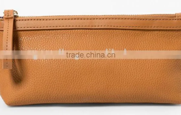 Pebbled Leather Cosmetic Bag With Wristlet Makeup Case Pouch Multiple Clutch Purse for Ladies photo-5