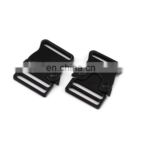 Custom Metal Release Buckle Thicken Black Painting Metal Side Quick Release Buckle For Dog Collars Bags photo-2