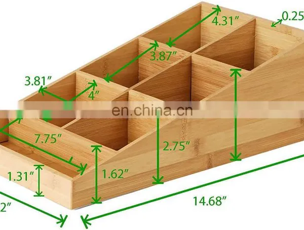 Bamboo Coffee Capsule Storage Box Disposable Paper Cup Storage Rack Tea Sugar Bag Finishing Box Home Storage & Organization photo-5