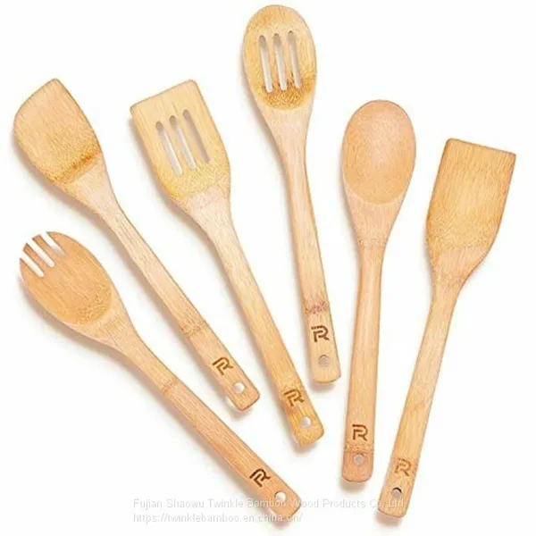6pcs Bamboo Utensil Set Wholesale From China/bambu Cooking Spatula,spoon Sets