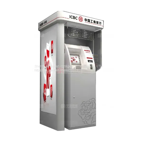 Bank 24-hour ATM automated teller machine light box decoration kiosk