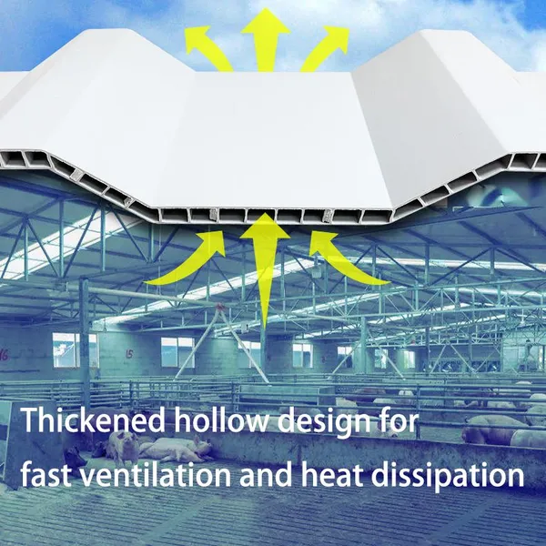 Rainproof Heat Insulation PVC Colonial Roof Tile PVC Plastic Roof Tile High Plant Factory Warehouse Rainproof UPVC Sheet photo-4