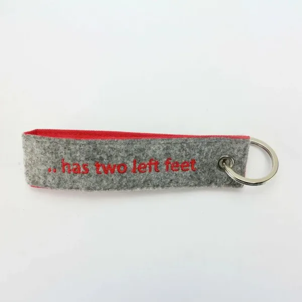 Custom Embroidered Keychain With Logo Fabric Key Tags OEM Embroidery Key Rings Manufacturer photo-5