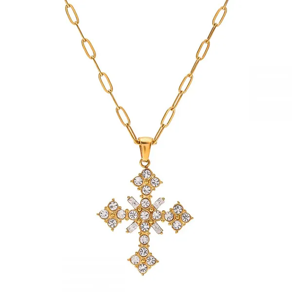 Wholesale Custom Stainless Steel Snowflake Pendant Necklace - Metal Alloy Jewelry photo-3