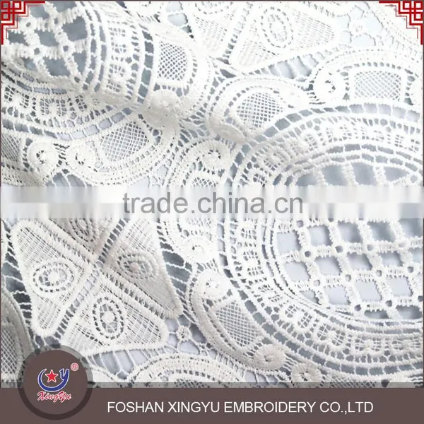 Unique and Fashional Style Micro Fiber Polyester Cheap Bridal Water Soluble Lace Fabric photo-5
