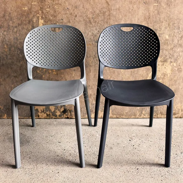 Minimalist Modern PP Plastic Dining Chair Lightweight Stackable Environmentally Friendly for Indoor/Outdoor Living Room