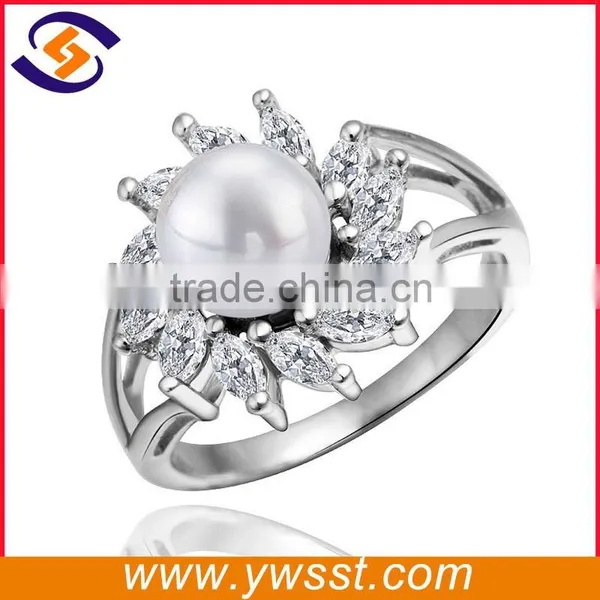 925 Sterling Silver Jewelry Natural Pearl Rings Wholesale Quality Choice
